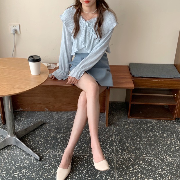 Ocean A - LINE Skirt กระโปรงสั้นเข้ารูป