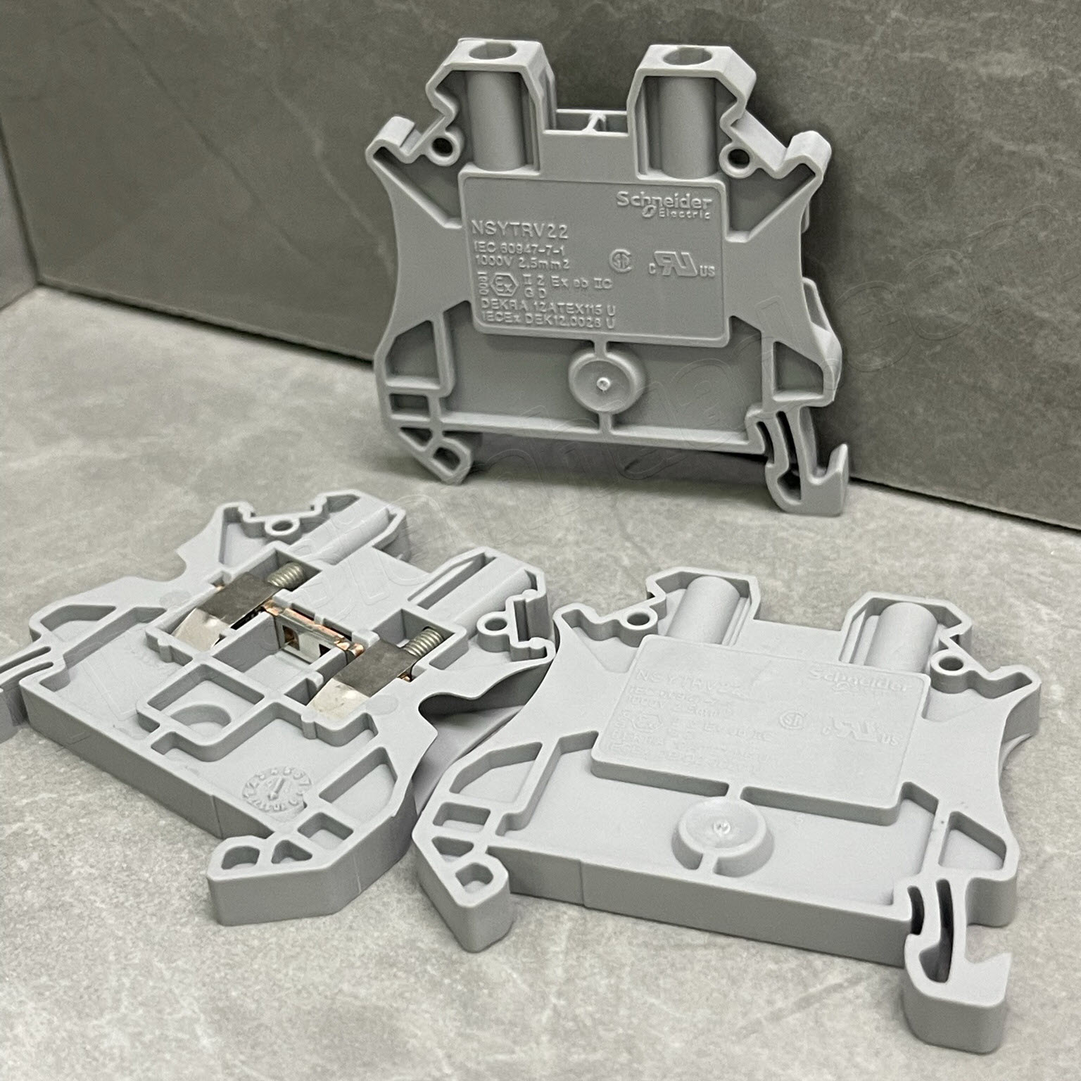 เทอร์มินอลแบบใส่ราง Din Rail Terminal Connector, blocks and wiring accessories (Schneider Electric) NSYTRV series, NSYTRA series