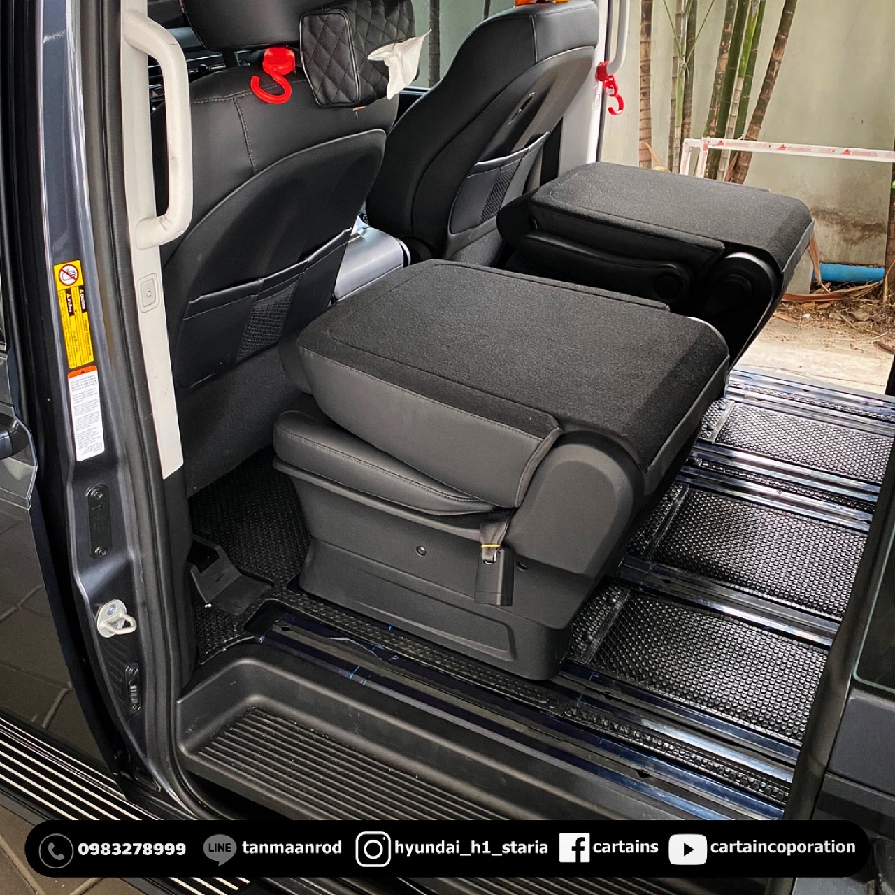 HYUNDAI STARIA PREMIUM - ต่อราง เพิ่มล็อคราง บันไดข้าง