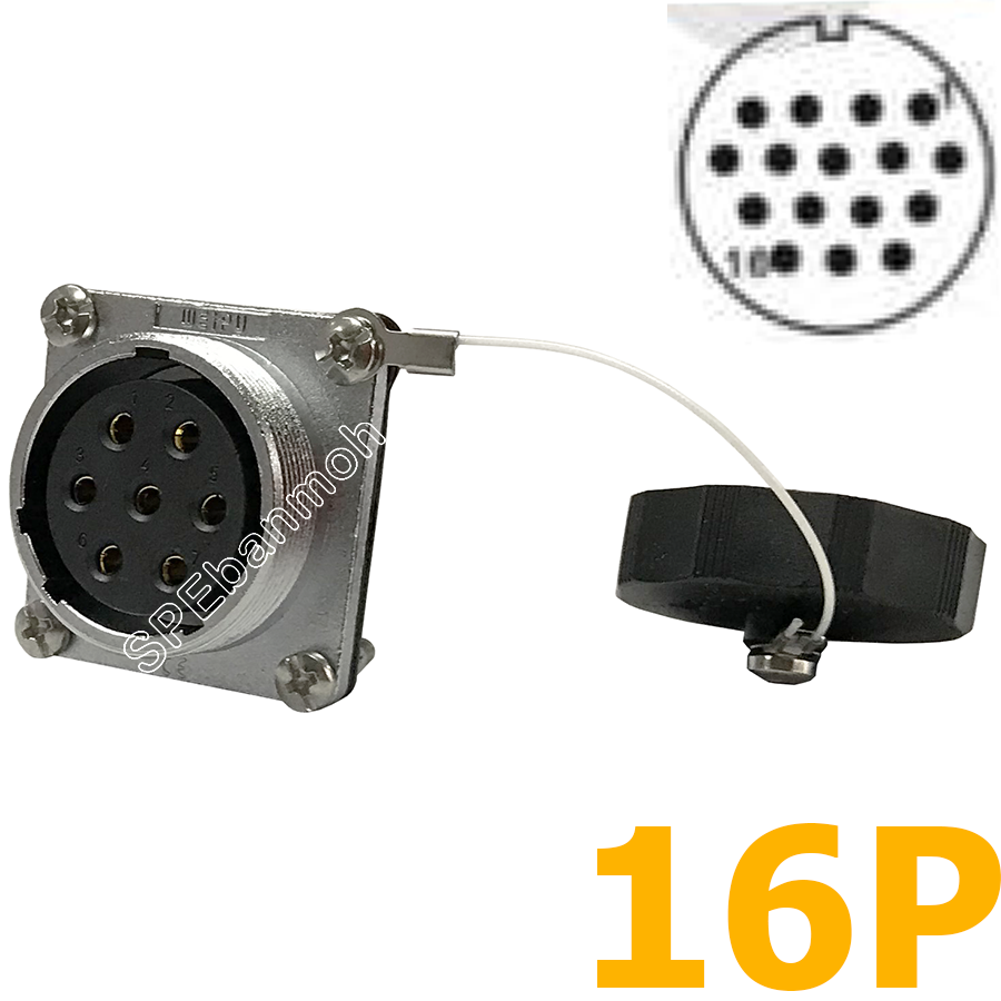 WS28-ZZF-16 ปลั๊กเหล็ก Metal Connector Aviation Plug Weipu Connector WS28 ปลั๊กเหล็ก 28มิล 28mm Metal Connector ปลั๊กเหล็ก Male Female Connectors Socket Aviation Plug คอนเนคเตอร์เหล็ก คอนเนคเตอร์ตัวผู้ตัวเมีย ขั้วไฟฟ้าเเบบเหล็ก