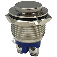 GQ16-H10-SL สวิทช์เหล็ก (Metal Switch) แบบหัวนูน กดติด-ปล่อยดับ