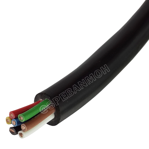 [ 1 เมตร ] HYBRID 7C x 1.5 สายมัลติคอร์ Hybrid Multicore Cable ขนาด 7C x 1.5sq.mm สายเส้นฝอย ทองแดงแท้ เหมาะสำหรับงาน พาวเวอร์ คอนโทรล สายไฟคอนโทรล HYBRID AV Control Cable PVC/PVC Wire Size 1.5 sq.mm. สายมัลติคอร์ ดำ Black