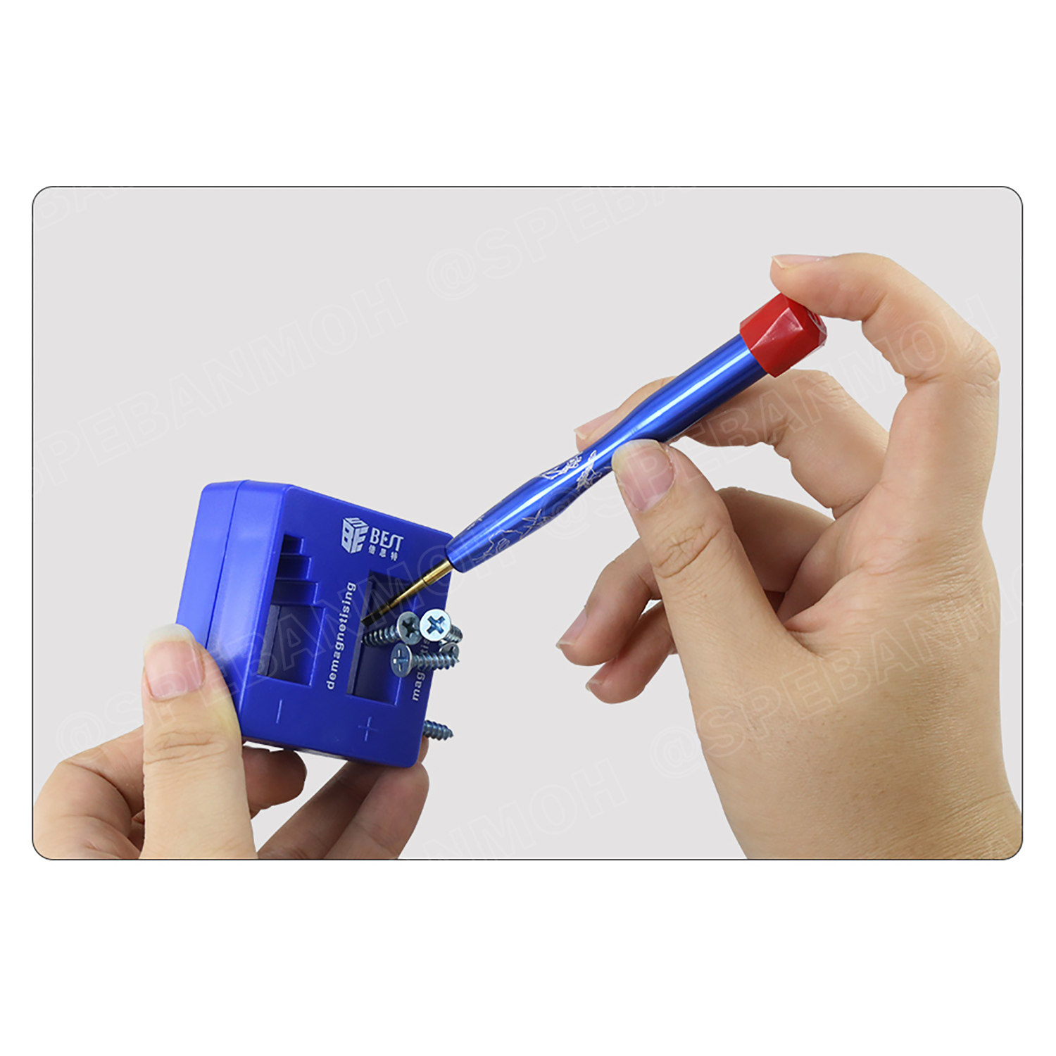 BST-016 อุปกรณ์เพิ่มแรงแม่เหล็ก Magnetizer Demagnetizer Degausser Tool ทำไขควงเป็นแม่เหล็ก ไขควงดูดน็อตได้ ตัวเพิ่มแรงแม่เหล็ก Magnetizer ตัวทำให้ปลายไขควงเป็นแม่เหล็ก Tool Rushed Magnet Demagnetization For Screwdriver Tips อุปกรณ์ทำแม่เหล็กและถอดแม่เหล็ก