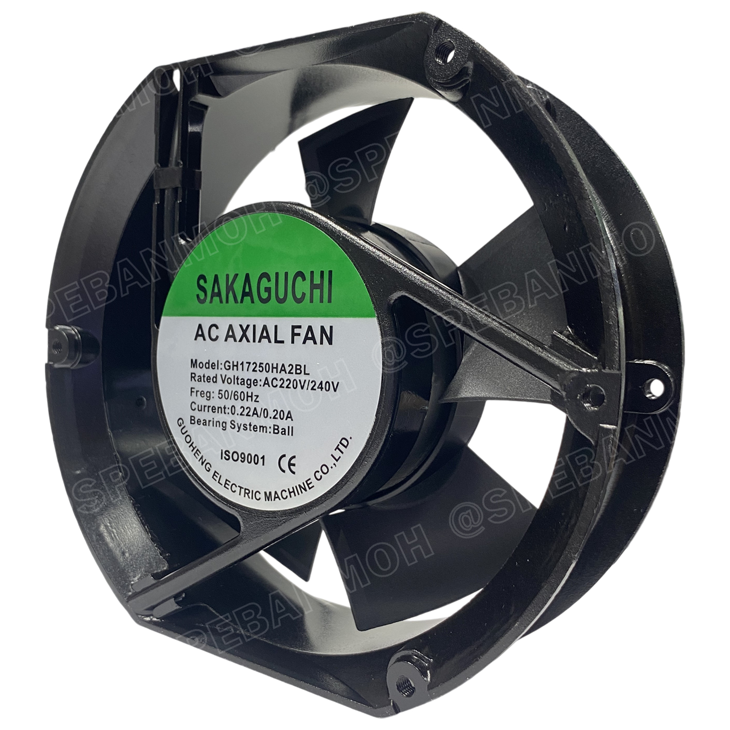 [ 1 ชิ้น ] GH17250HA2BL 220VAC พัดลมระบายอากาศ Axial Fan บอดี้เหล็ก พัดลมระบายอากาศ Axial Fan พัดลมระบายอากาศ Sakaguchi พัดลมระบายอากาศแบบลูกปืน พัดลมสี่เหลี่ยม พัดลมเหลี่ยมดำ พัดลมระบายเครื่อง พัดลมระบายความร้อน พัดลมอุตสาหกรรม พัดลม FAN Fan case compu