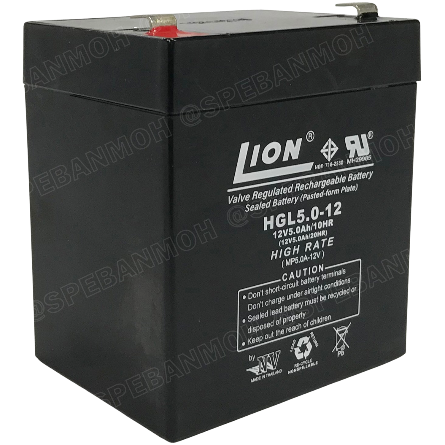 HGL5.0-12 Lion Battery 12V 5A แบตเตอรี่แห้ง สำรองไฟ 12V 5.0Ah Lion แบตเตอรี่เอ็นวี แบตเตอรี่ Lion แบตแห้ง Lion แบต UPS ไฟฉุกเฉิน ระบบเตือนภัย แบตเครื่องสำรองไฟ แบตไฟฉุกเฉิน แบตUPS แบตเตอรี่แห้ง Lion Valve Regulated Lead Acid Battery แบตเตอรี่ชนิดแห้ง ไม่ต