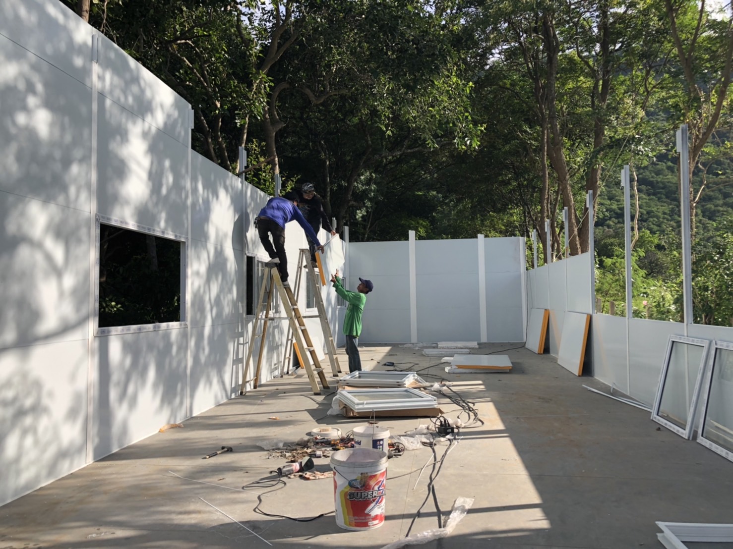 บ้านน็อคดาวน์ 5x16เมตร ธรรมสถานไท่ถง ปากช่อง