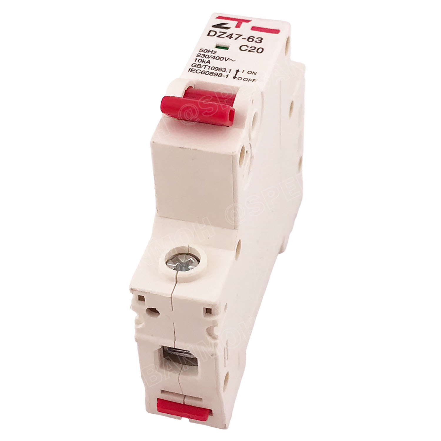 DZ47-63-1P 20A เบรกเกอร์ ลูกย่อย ยึดรางปีกนก 1P 20A AC Circuit Breaker เบรกเกอร์ตัดไฟเกิน 1โพล 20แอมป์ คัดเอาท์ ป้องกันกระแสเกิน Overload ป้องกันการลัดวงจร Short circuit เบรกเกอร์ตัดไฟ เบรกเกอร์ลูกย่อย Ac Circuit Breaker ไฟบ้าน 230V/400V AC มินิเซอกิตเบรก