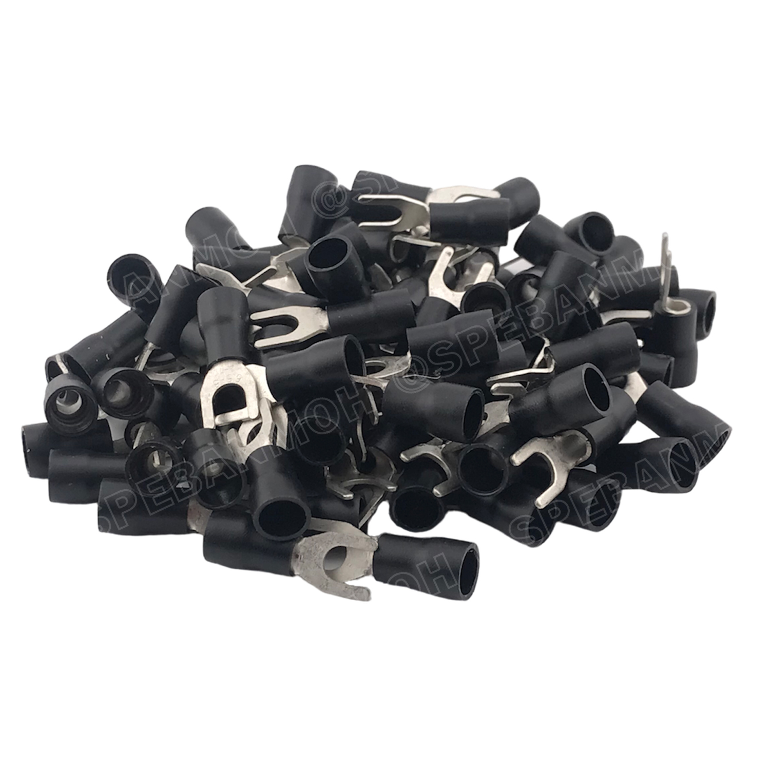 [ 100 ตัว/ถุง ] SV5.5-5 เลือกสี : หางปลาแฉก หางปลาหุ้มฉนวน Crimping Terminal เทอร์มินอล หางปลาย้ำสายไฟ หางปลาวาย หางปลาแฉกหุ้ม หางปลาแฉก Terminal Crimping หางปลา แฉกหุ้ม หางปลาต่อสาย ขั้วต่อสายไฟ หางปลาก้ามปู หางปลา