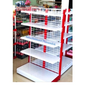 ชั้นวางสินค้า 1 ด้าน 40x90x180cm. ชั้นเรียงสินค้า ชั้นมินิมาร์ท ชั้นวางของ ชั้นวางร้านขายของ ชั้นเหล็ก 🚛พร้อมส่ง 🚛