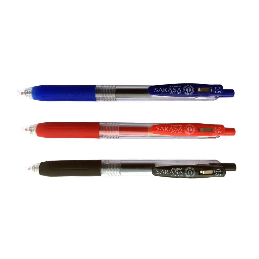 ปากกาหมึกเจล Zebra sarasa clip หัว 0.5 , 0.7 , 1.0 mm