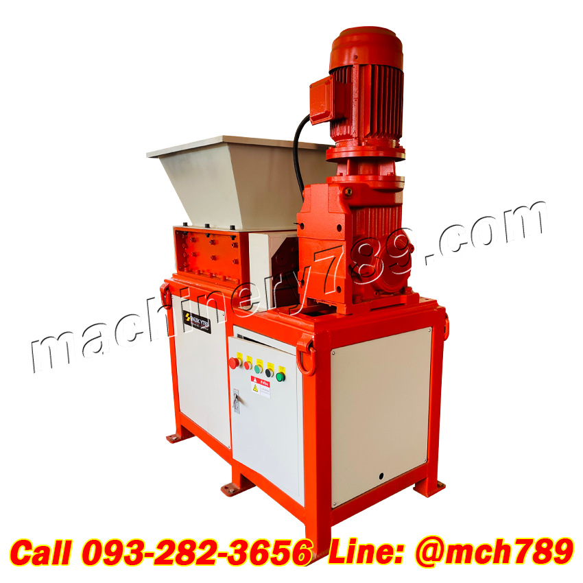 เครื่องบดย่อย2แกนขนาดเล็ก รุ่น MONO3 380V/4KW กำลังผลิต 400-600กก./ชม.(ขึ้นอยู่กับวัตถุดิบที่นำมาบด) เครื่องบดพลาสติกและกระดาษ เครื่องบดย่อยขยะ เครื่องโม่พลาสติก เครื่องบดพลาสติก เครื่องทำลายเอกสาร เครื่องย่อยกระดาษ PLASTIC & PAPER CRUSHER MACHINE