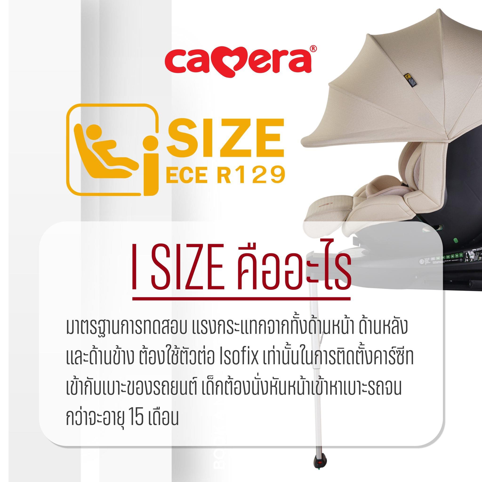 CAMERA | คาร์ซีท I-SAFIA หมุน 360 องศา พร้อมหลังคาและ LEG SUPPORT มาตรฐาน I-SIZE