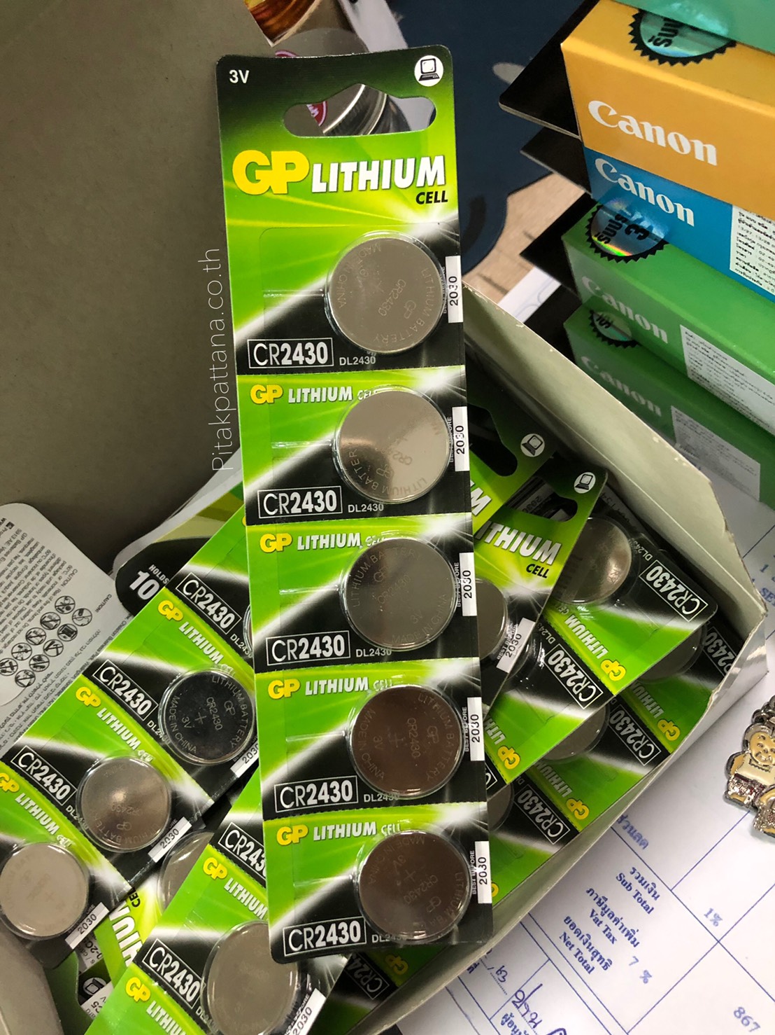 (ราคาพิเศษ) GP ถ่าน Lithium เม็ดกระดุม no.2430 x 5 (CR2430) ของแท้100%