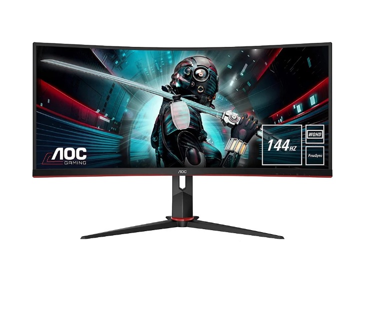 Monitor AOC CU34G2X/67 34'' 144Hz QHD Curved Adaptive Sync Gaming รับประกัน 3 ปี
