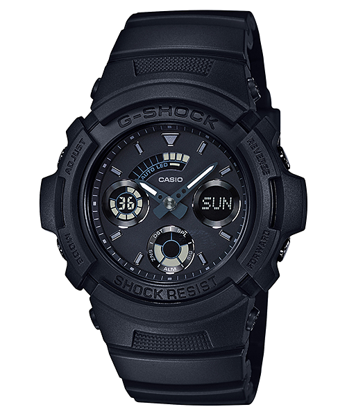 BLACK OUT BASIC CASIO G-SHOCK รุ่น AW-591BB-1ADR สีดำ สินค้าของเเท้ ประกันศูนย์ CMG