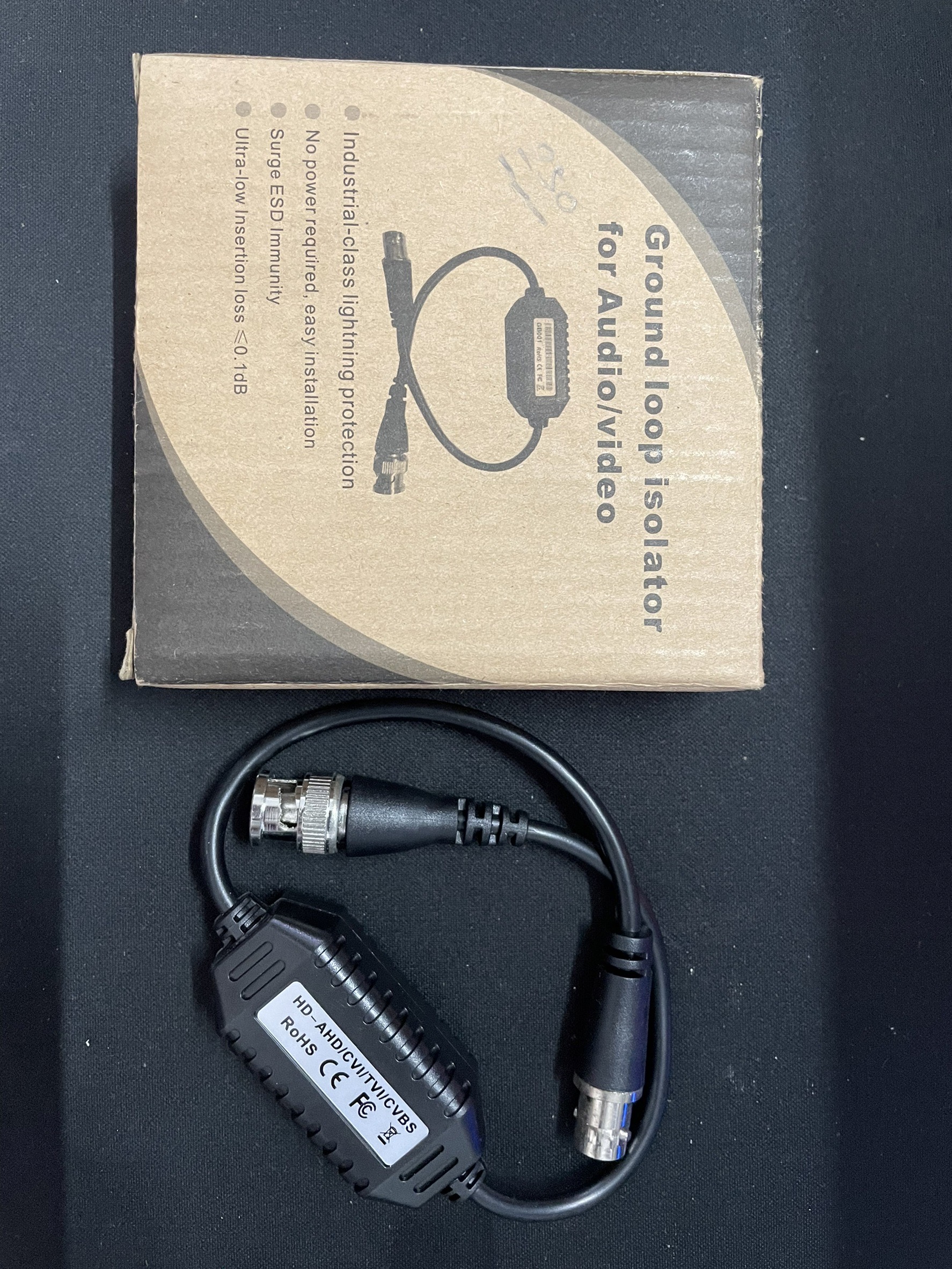 Video Ground Loop Isolator Balun Bnc ชาย - หญิง สําหรับกล้องวงจรปิด