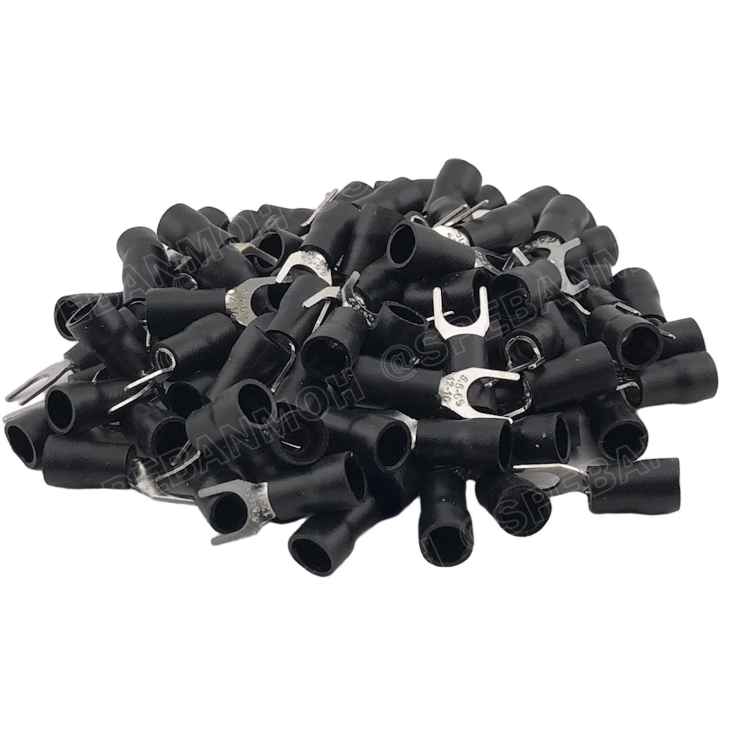 [ 100 ตัว/ถุง ] SV5.5-6 สีดำ Black หางปลาแฉก หางปลาหุ้มฉนวน Crimping Terminal เทอร์มินอล หางปลาย้ำสายไฟ หางปลาวาย หางปลาแฉกหุ้ม หางปลาแฉก Terminal Crimping หางปลา แฉกหุ้ม หางปลาต่อสาย ขั้วต่อสายไฟ หางปลาก้ามปู หางปลา สำเนา