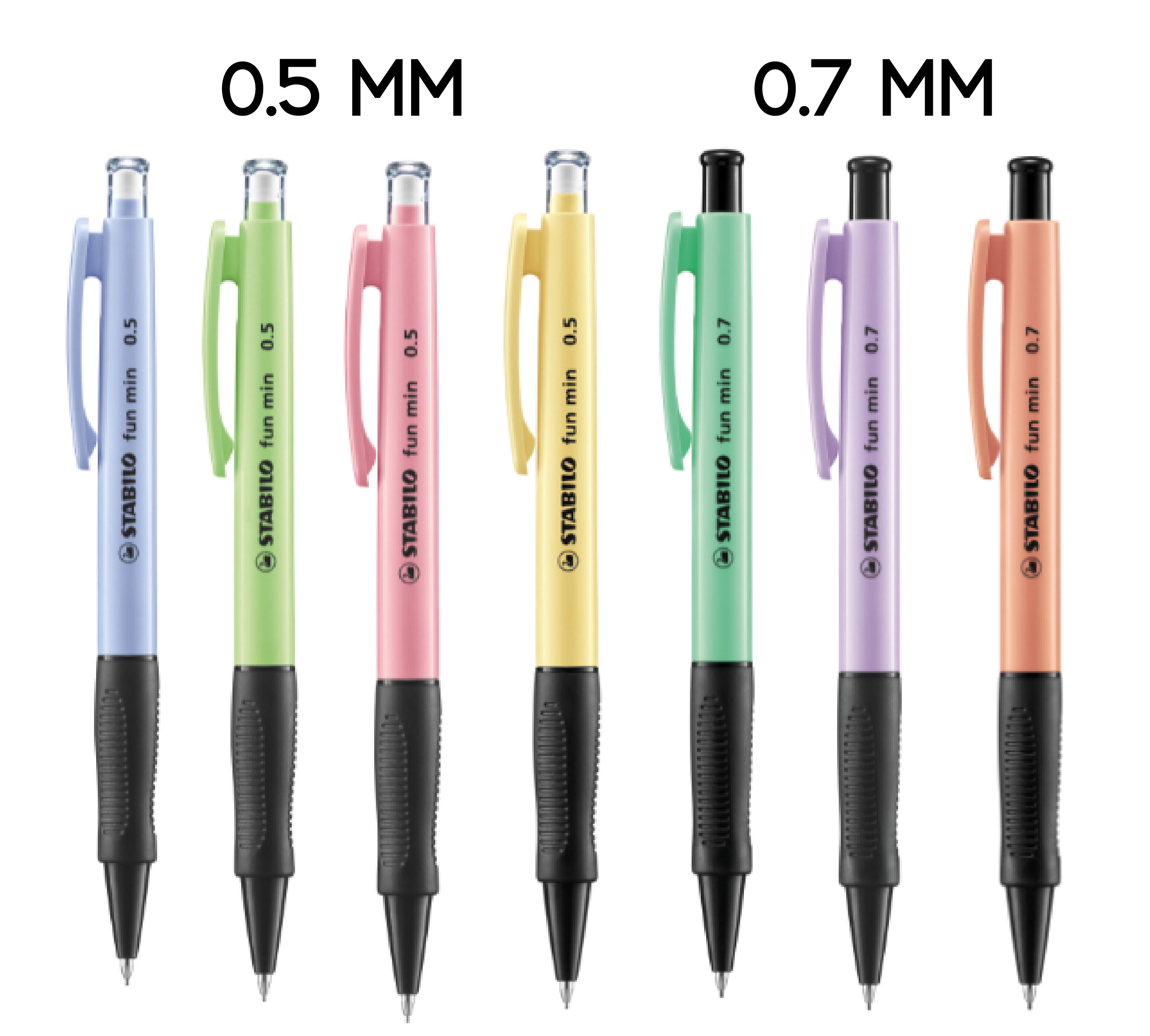 ดินสอกด STABILO fun min หัว 0.5 / 0.7 มม. เก็บหัวได้