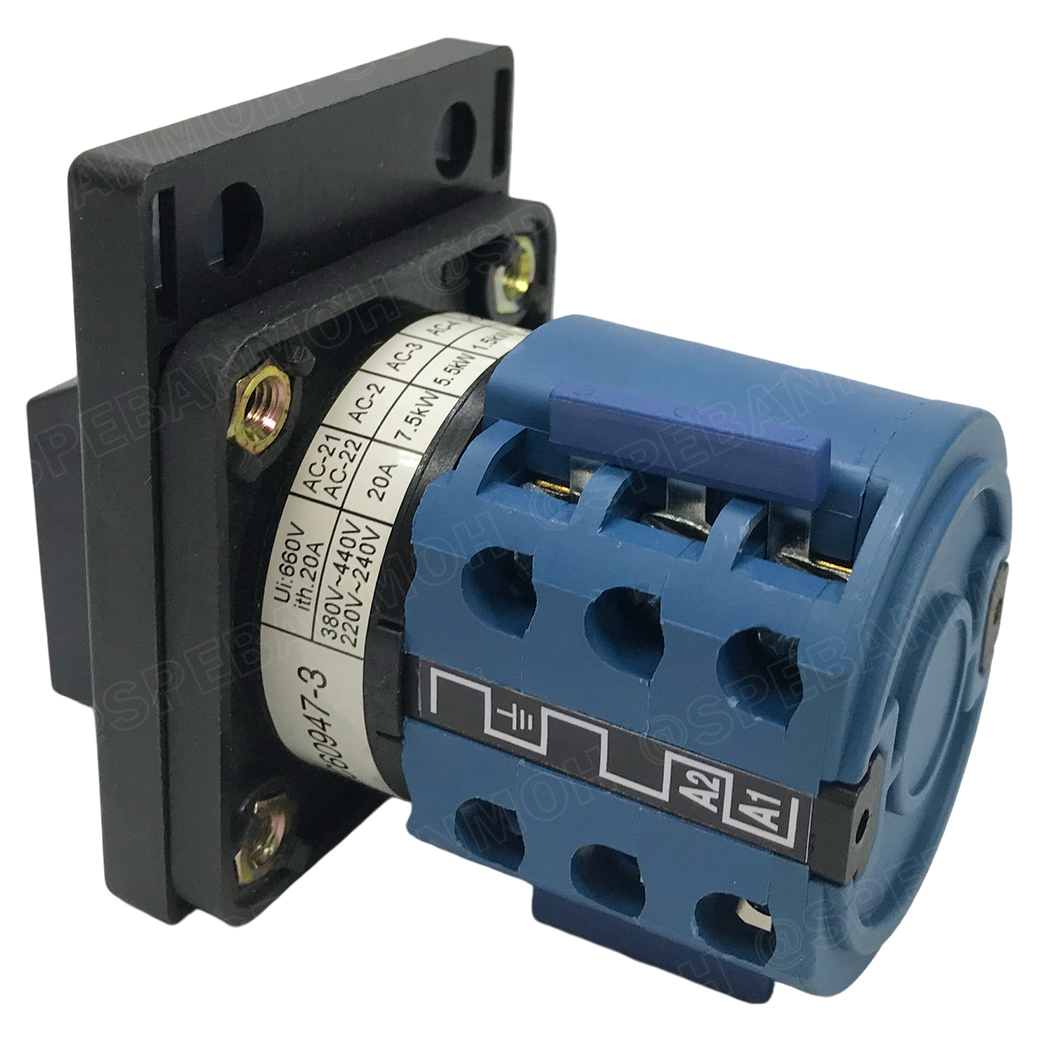 [ 1 ชิ้น ] LW28-20A-A CHANGE OVER SWITCH 3 Position AMP 3P 16A สวิทช์บิด แอมป์ มิเตอร์สวิทช์ Amp Meter Switch 60x48mm 480VAC สวิทช์สลับการทำงาน ซีเลคเตอร์แอมป์ AMP Selector Switch