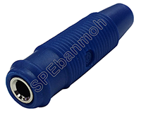 [ 3ชิ้น ] ปลั๊กกล้วย/บานานา BNN-325F เมีย นิกเกิล (Female Banana Socket) สีน้ำเงิน / BLU