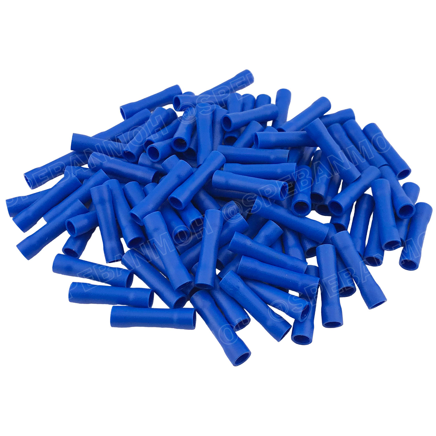 [ 100 ตัว/ถุง ] BV 2 สลิปหุ้มต่อกลาง หุ้มฉนวน สีน้ำเงิน Blue สำหรับสาย 1.5-2.5 mm2 16-14awg สลิปต่อสาย สลิปต่อสายไฟ Crimping Terminal เทอร์มินอลต่อลาง เทอร์มินอลต่อสาย ขั้วต่อสายไฟ สลิปกลางทาง ตัวต่อสาย หุ้มฉนวน ข้อต่อสายแบบย้ำ Crimp Sleeves