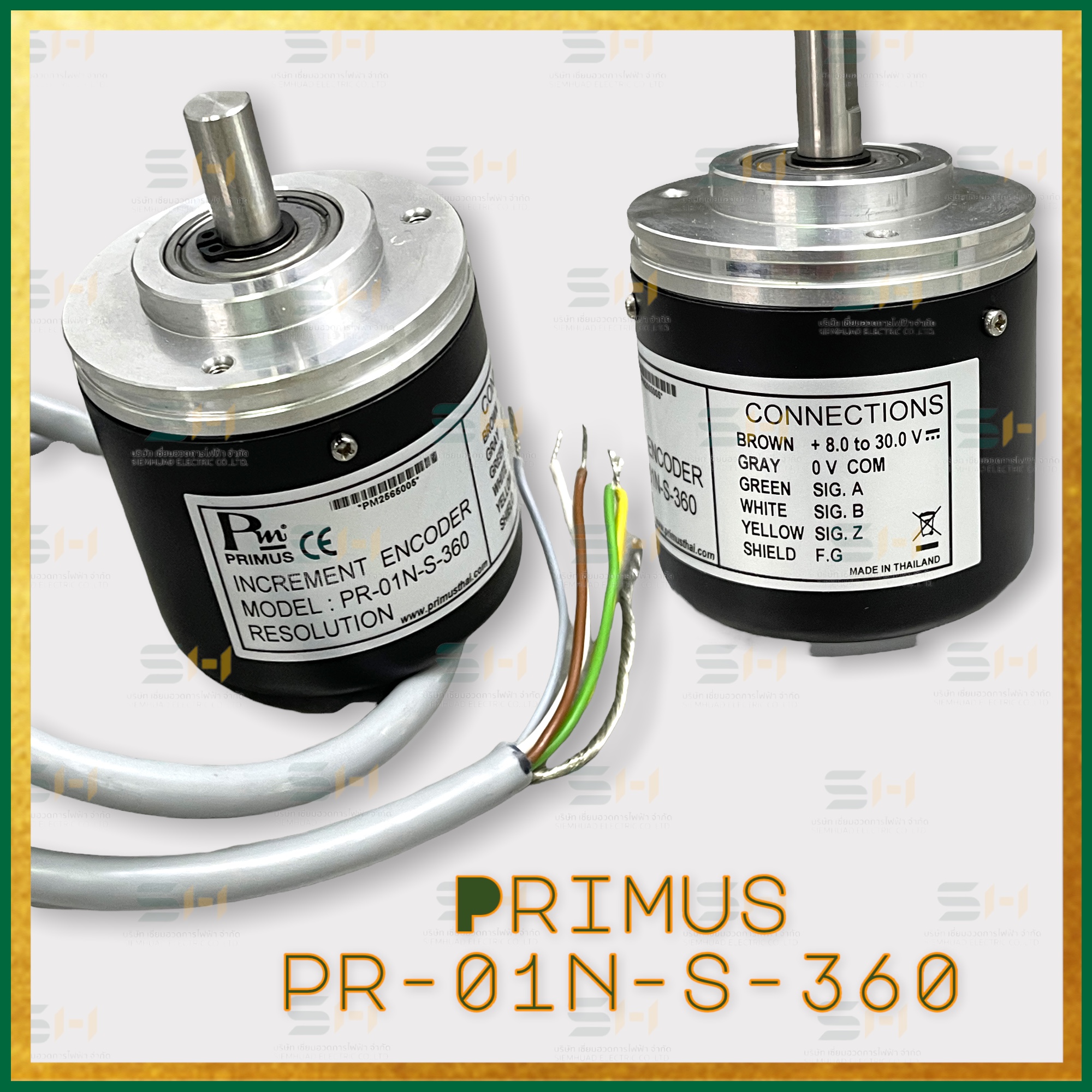 อุปกรณ์แปลงการหมุนแกนเพลาของ Encoder ออกมาเป็นสัญญาณ Pulse PR-01N-SERIES (INCREMENT ENCODER ø 50 MM.) (PRIMUS) PR-01N-S, PR-01N-H