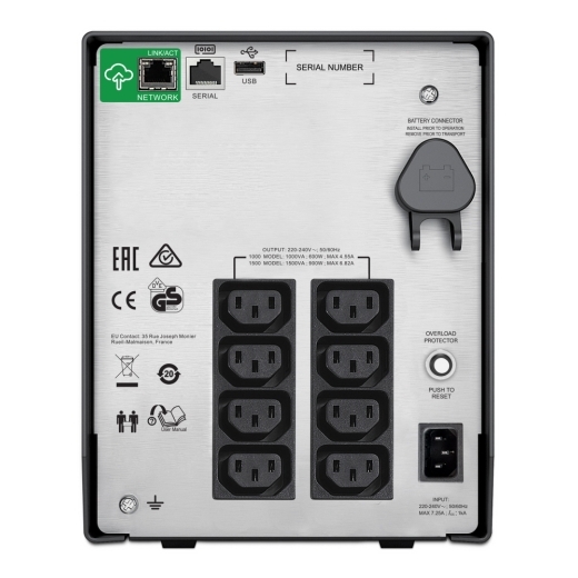 APC Smart-UPS C 1500VA/900W LCD 230V, Interface Port USB, Tower, with Smart Connect (APC-SMC1500IC) ประกัน 3 ปี