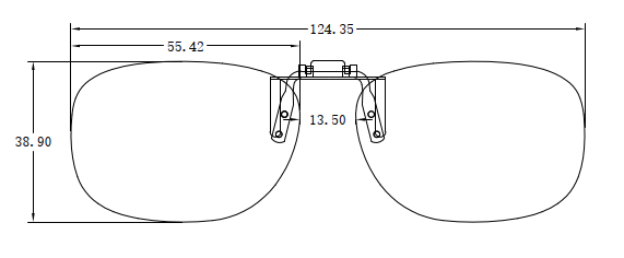 คลิปออนเลนส์กรองแสงสีฟ้า ถนอมสายตา Clipsster รุ่น J3053