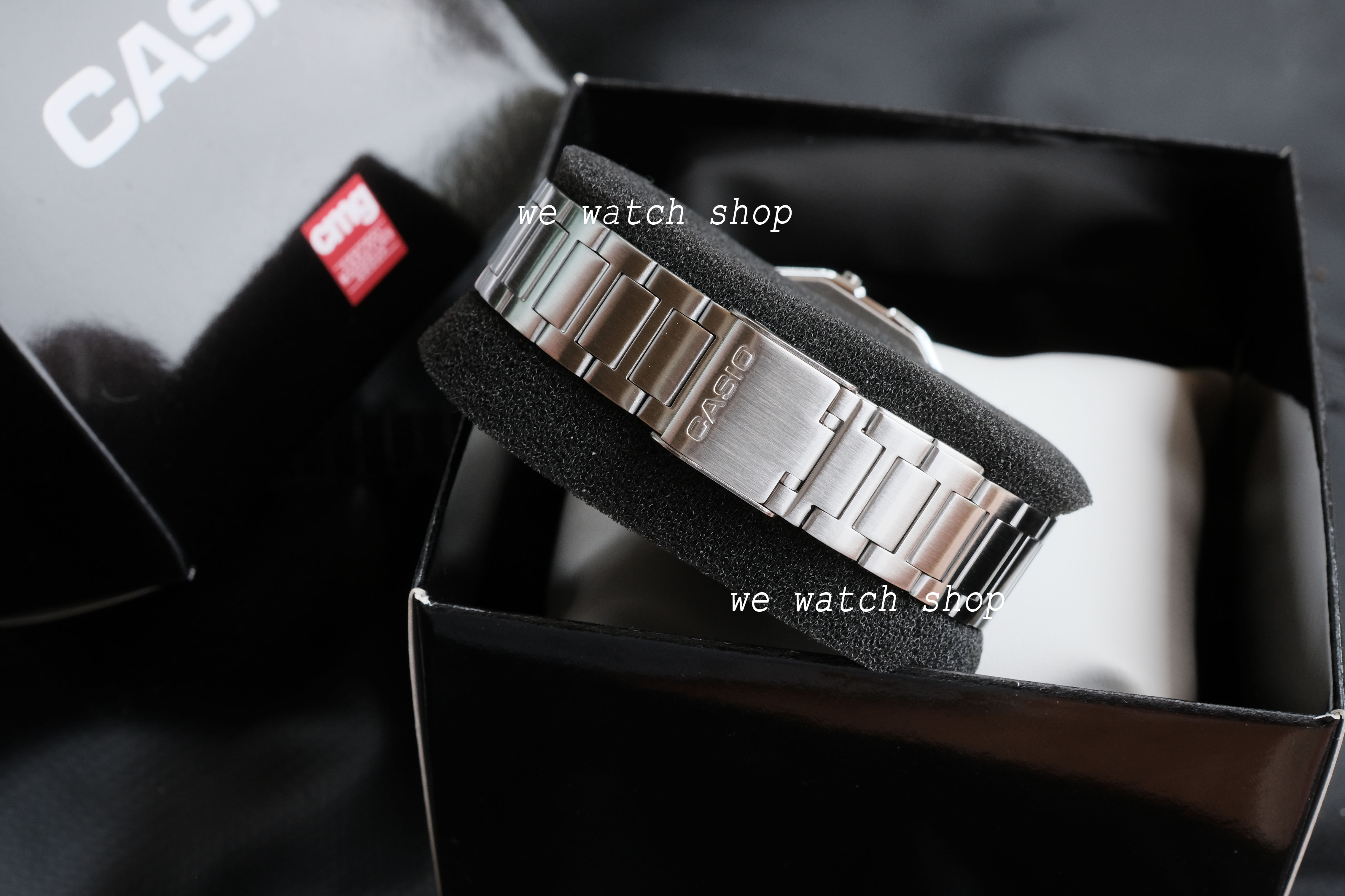 CASIO Classic รุ่น A158WA-1DF สีเงิน สายสแตนเลส สินค้าของเเท้ รับประกันศูนย์ CMG