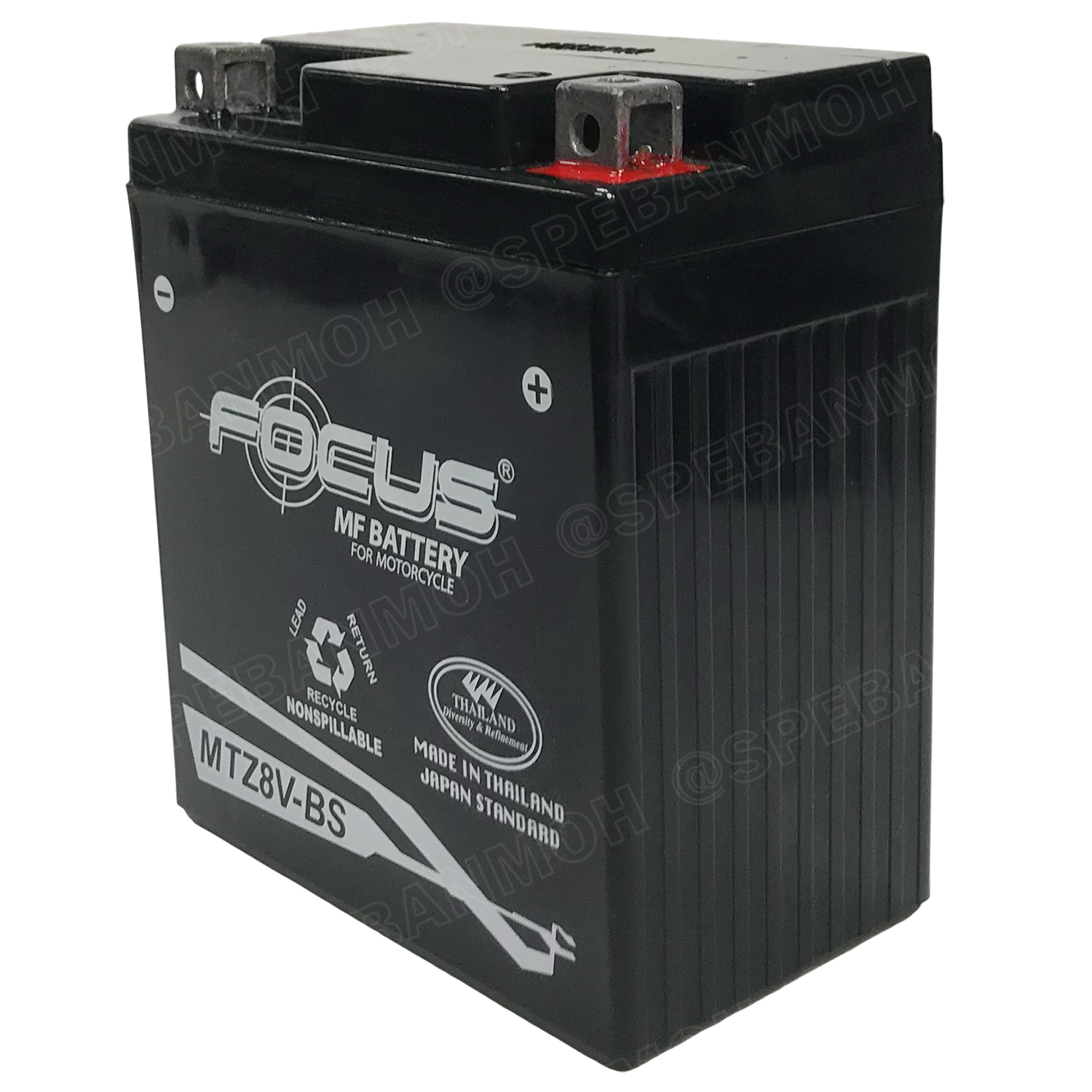 [ 1 ลูก ] MTZ8V-BS MTZ Battery 12V 8A Focus โฟกัส แบตเตอรี่แห้ง สำหรับมอเตอร์ไซต์ 12V 8.0A แบต UPS ไฟฉุกเฉิน แบตเตอรี่มอเตอร์ไซค์ แบตมอไซต์ MF BATTERY FOR MOTORCYCLE แบตUPS Valve Regulated Lead Acid Battery แบตเตอรี่ชนิดแห้ง