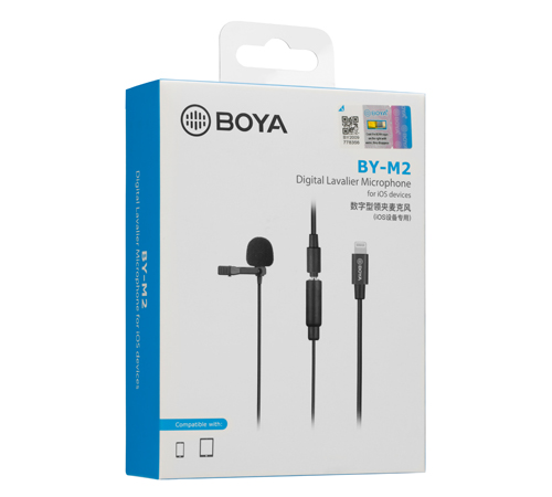 BOYA BY-M2 Lavalier Mic Lightning Port for ios Devices Phone รับประกันสินค้า 2 ปี