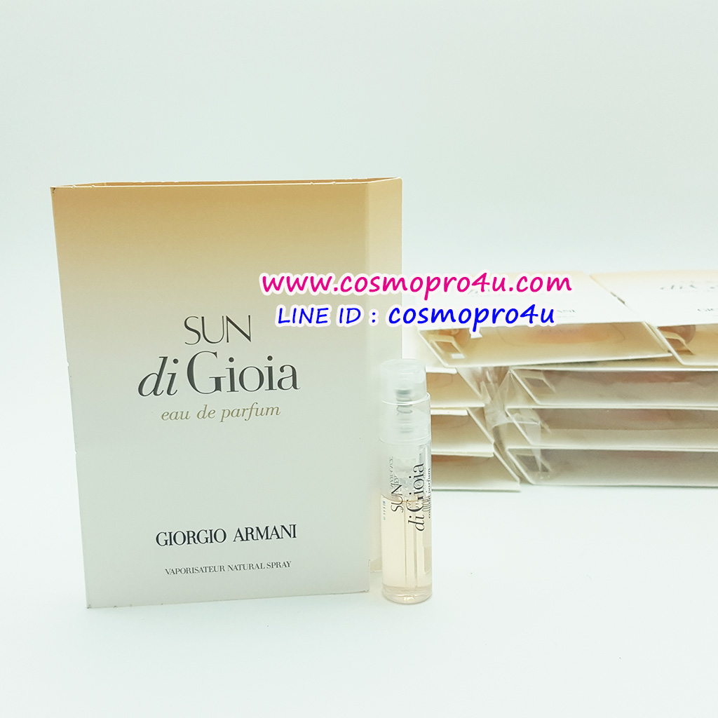 น้ำหอมหลอดVial GIORGIO ARMANI SUN di Gioia EDP จิออร์จิโอ อาร์มานี่ ซัน ดิ จิโอยา ขนาดพกพาแบบหลอดหัวสเปรย์ 1.2ml สำหรับผู้หญิง