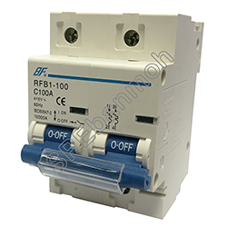 [ 1ชิ้น ] RFB1-100 2P-100A เบรกเกอร์ 6kA Type C เมนเบรกเกอร์ เบรกเกอร์ลูกย่อย ลูกย่อย 2P เบรกเกอร์กันไฟเกิน BF เซอร์กิต เบรกเกอร์ RFB1-100 2P 100A เบรกเกอร์ปิด-เปิดไฟAC เบรกเกอร์ไฟบ้าน เบรกเกอร์ติดรางปิกนก เบรกเกอร์ติดรางดินเรียล