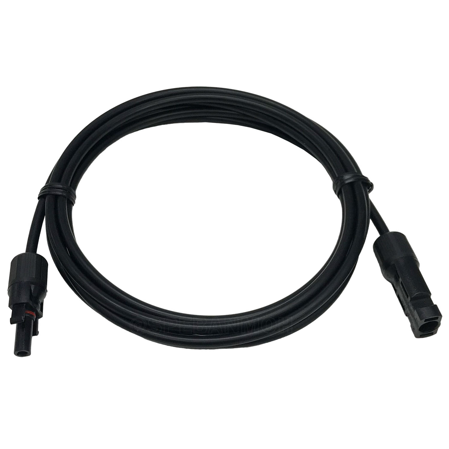 [ 1เส้น ] BFPV-4.0 สายไฟโซลาเซลล์ ผู้ เมีย สีดำ Black พร้อมหัว MC4 Solar PV Cable PV1-F With MC4 Connector Male And Female มาตรฐาน TUV TINNED COPPER สายPV ฉนวนสองชั้น 1000VAC 1500VDC สายใช้งานภายนอก Dubble Jacket สาย MC4 1x4.0mm2 Solar Cable PV1-F Copper