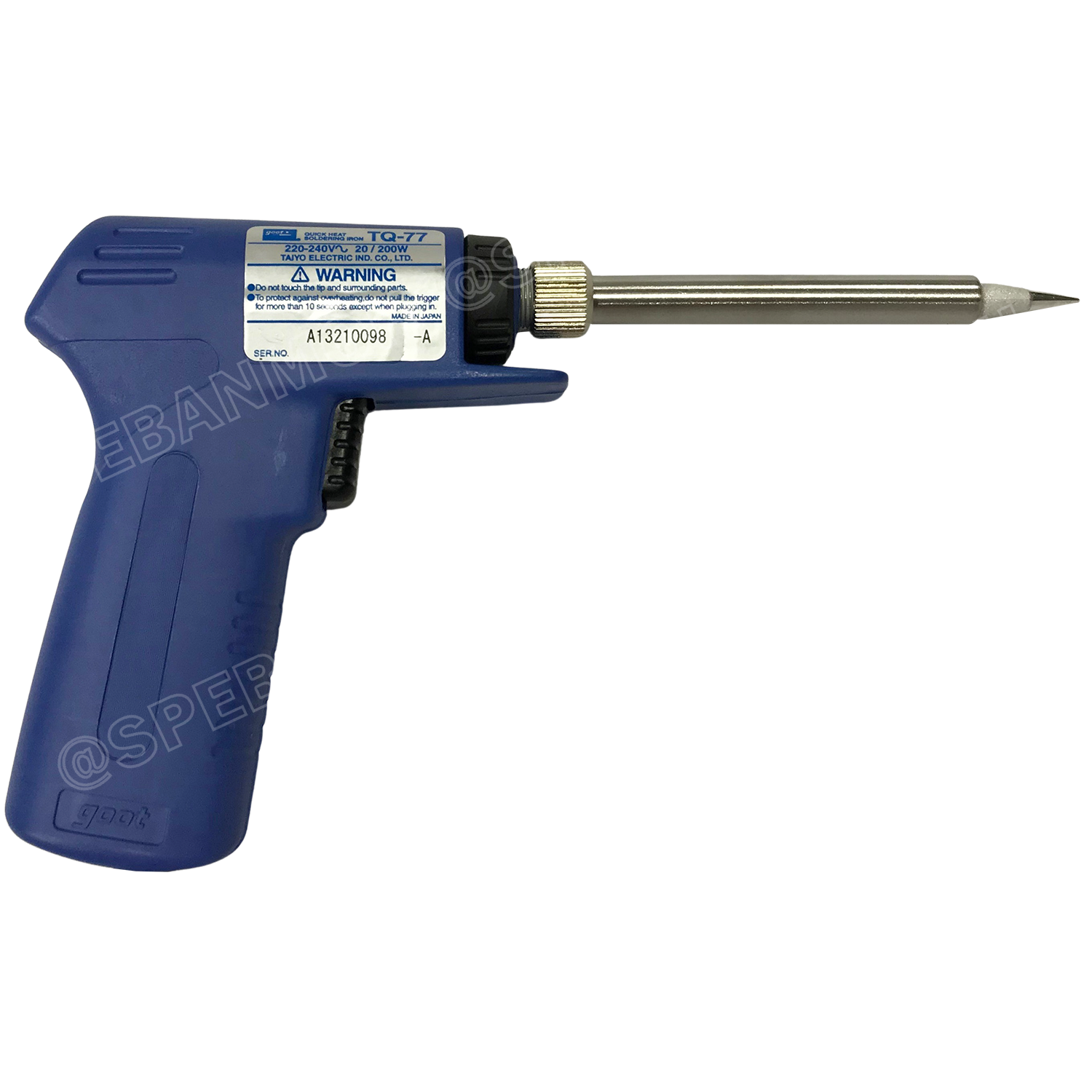 [ 1ชิ้น ] TQ-77 หัวแร้งแบบปืน TQ-77 Goot Soldering Iron หัวแร้งกู๊ต GOOT หัวแร้งปืน หัวแร้งบัดกรี เร่งความร้อนได้ ร้อนเร็ว 220V หัวแร้งไฟฟ้า ปากกา หัวแร้งเร่งความร้อน หัวแร้ง 2จังหวะ หัวแร้งทรงปืน MADE IN JAPAN เครื่องมือบัดกรี