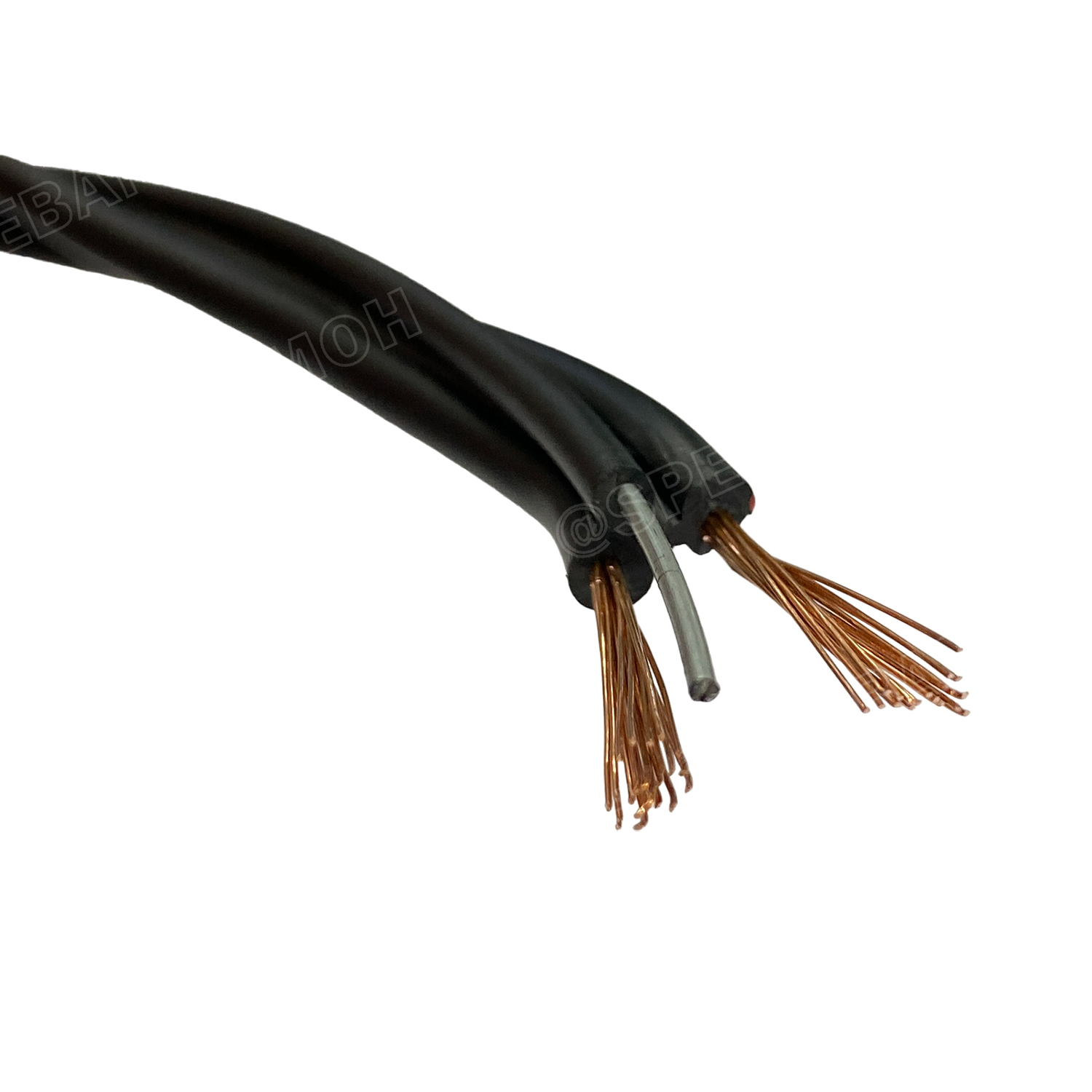 [ 200 เมตร ] HBDW-1-5 สายดรอปวาย 2Cx1.5sq.mm Drop Wire Cable ทองแดงเท้ 1.5mm2 HYBRID สายลำโพง Speaker Cable สายเดินเสียงตามสาย Copper Wire สายลำโพง มีสลิง สายไฟคู่ ดำแดง Twin cable with drop wire ทองแดงเต็ม ยี่ห้อ ไฮบริด 1.5มิล