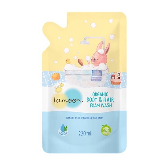 ละมุนเบบี้ โฟมอาบนํ้า-สระผม ออร์แกนิค แบบรีฟิล 220ml