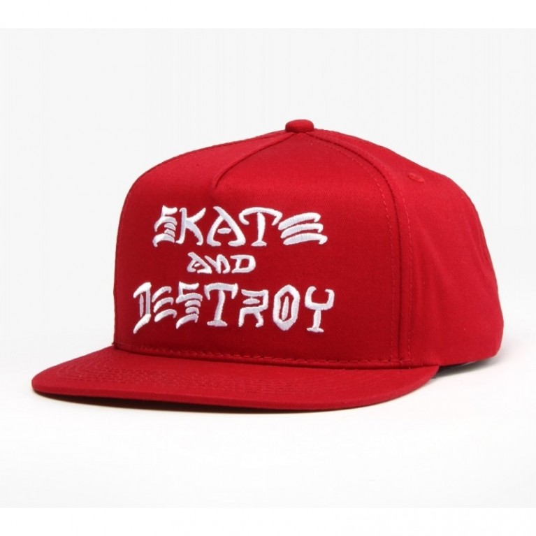 Thrasher Skate And Destroy Snapback Blood Red