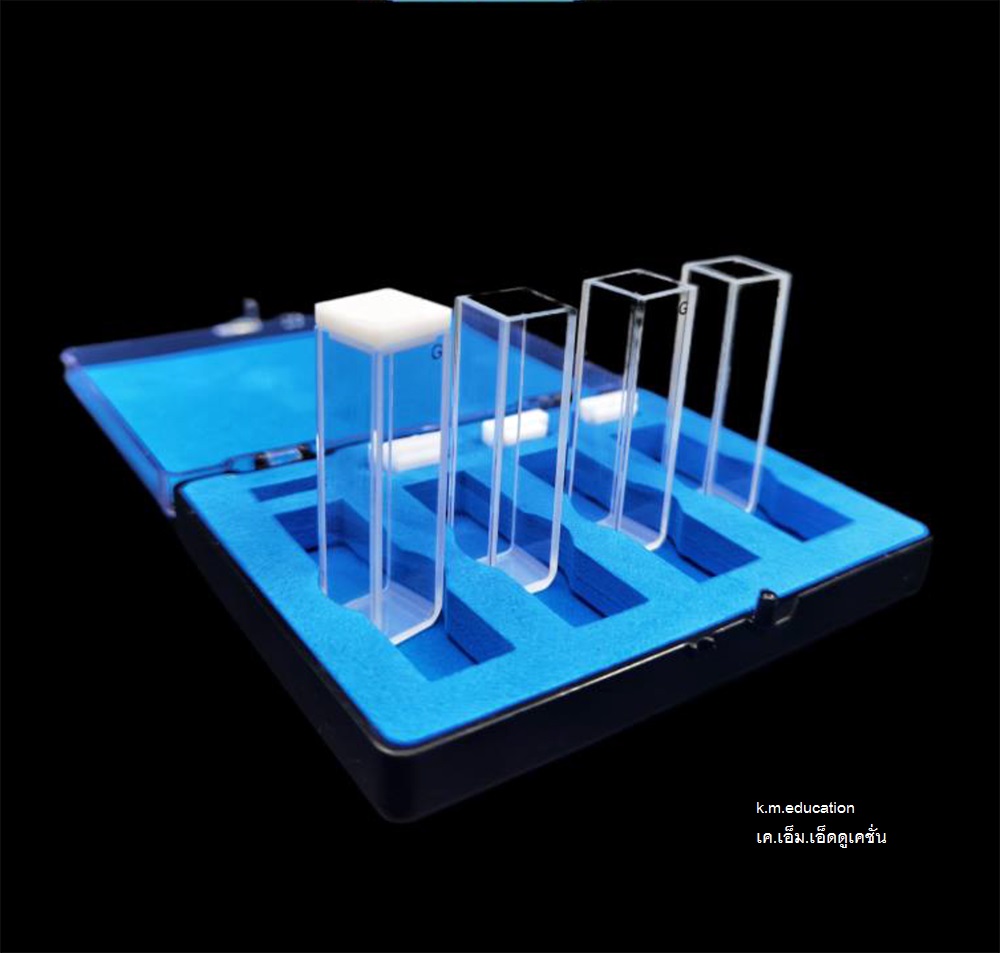 คิวเวตต์แบบแก้ว Light path 10 mm. ขนาด 3.5 ml. กล่อง4ชิ้น