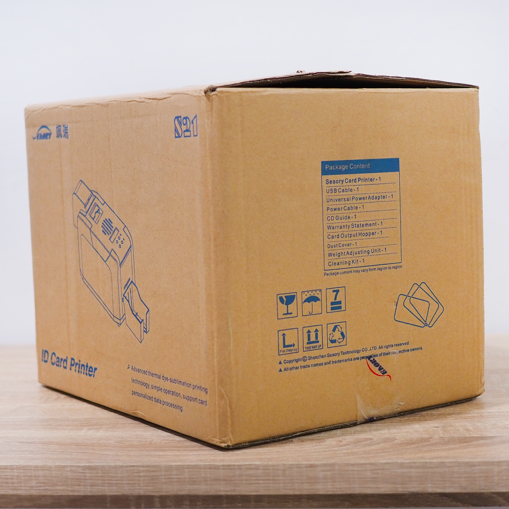 เครื่องพิมพ์บัตรพลาสติก เครื่องพิมพ์บัตรพนักงาน บัตรข้าราชการ บัตรประจำตัว บัตรนักเรียน Card printer Thermal dye-sublimation direct to card Seaory S21