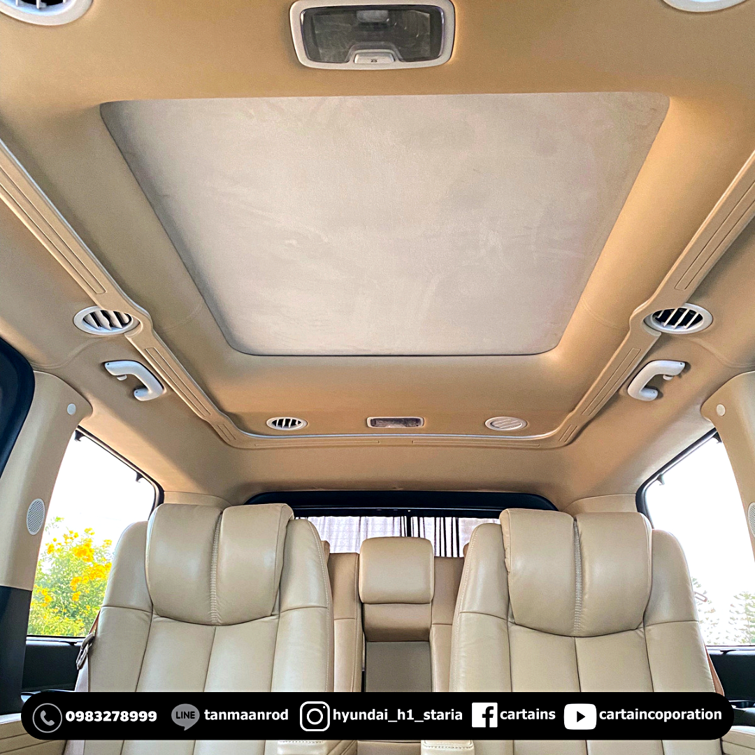 HYUNDAI Staria Premium คุณแบงค์ สุโขทัย [ทั้งคัน เบาะ vip + ปูพื้น + หลังคา + แดมป์ + จอเพดาน + เปลี่ยนสีถายใน] -0004