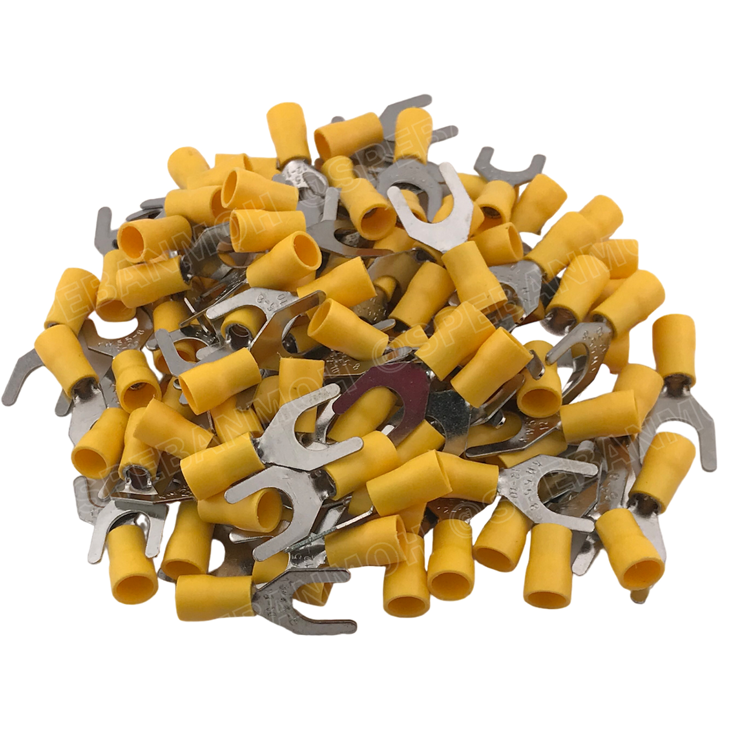 [ 100 ตัว/ถุง ] SV5.5-8 เลือกสี : หางปลาแฉก หางปลาหุ้มฉนวน Crimping Terminal เทอร์มินอล หางปลาย้ำสายไฟ หางปลาวาย หางปลาแฉกหุ้ม หางปลาแฉก Terminal Crimping หางปลา แฉกหุ้ม หางปลาต่อสาย ขั้วต่อสายไฟ หางปลาก้ามปู หางปลา