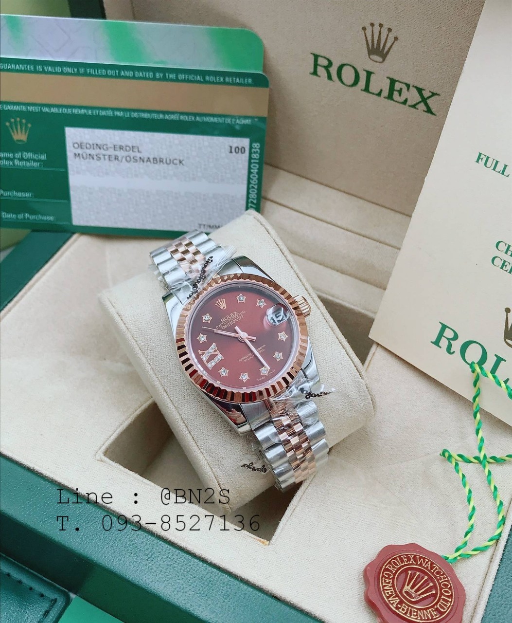 ROLEX DATEJUST Watch หน้าปัดกลม 31 มม. มาพร้อมกล่องครบชุดตามรูป