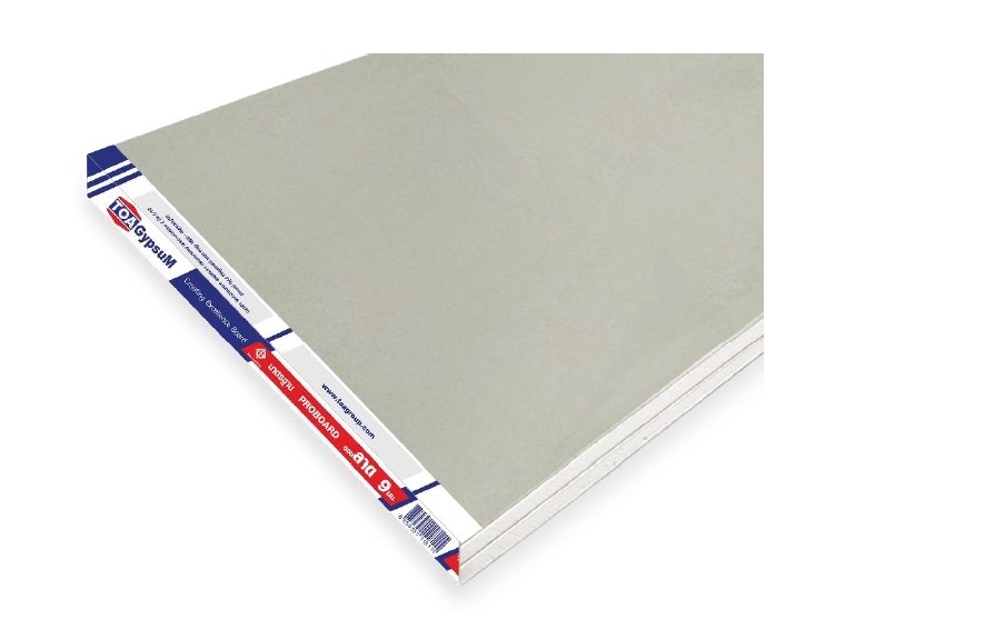 แผ่นยิปซั่มขอบลาด 9 มิลTOA(ส่งขั้นต่ำ120แผ่น)