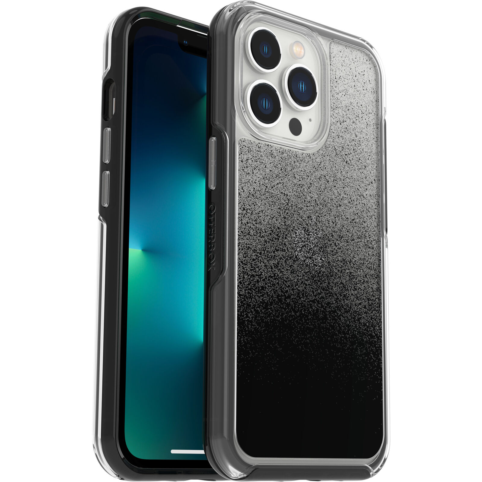 OtterBOX Symmetry Series Clear Antimicrobial IPHONE 13 PRO Ombre Spray (Clear / Black) เคสใสดีไซน์เรียบหรู พร้อมความสามารถในการกันกระแทกที่ดี รับประกันสินค้า 1 ปี