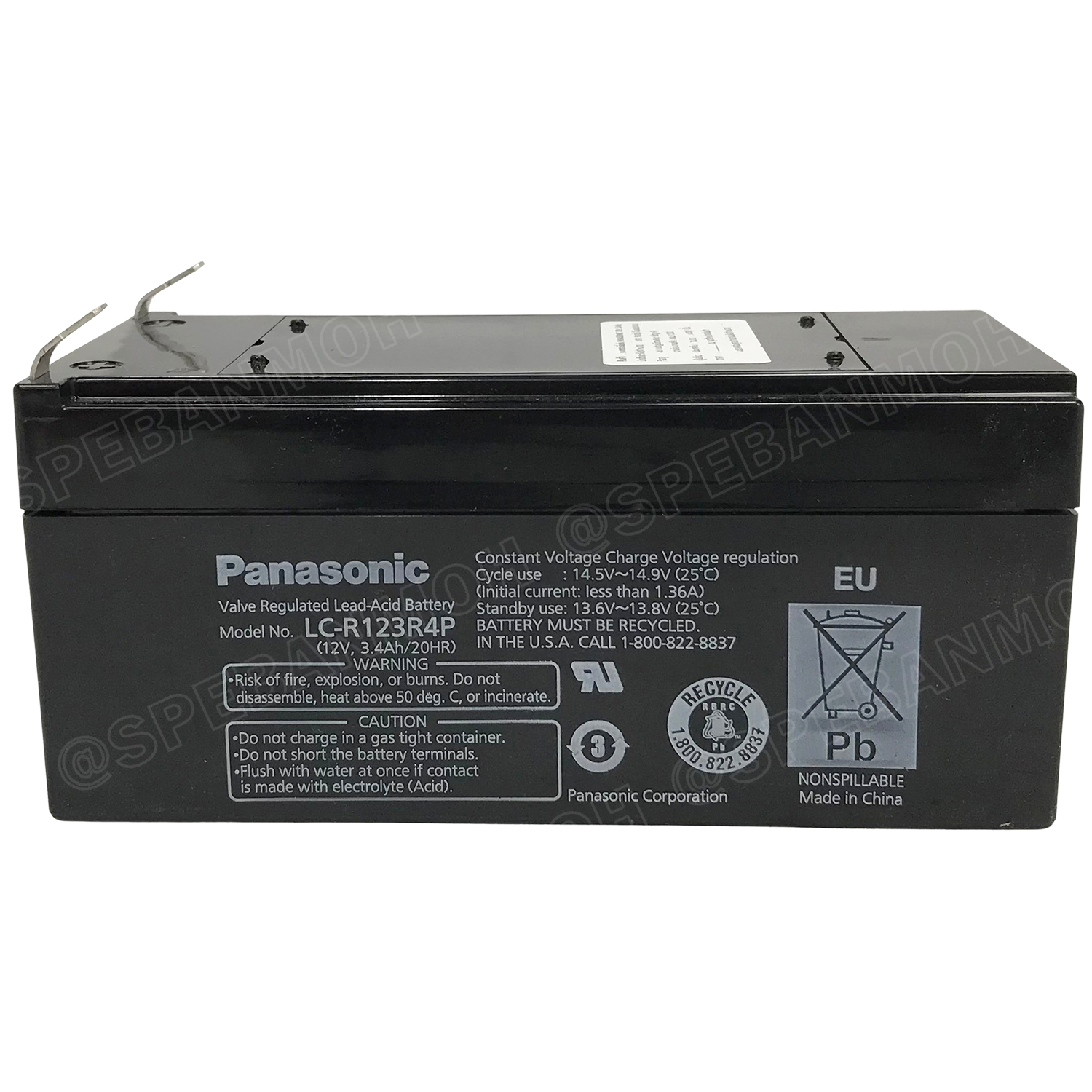 LC-R123R4P Panasonic Battery 12V 3.4A แบตเตอรี่แห้ง สำรองไฟ 12V 3.4Ah Panasonic แบตเตอรี่พานาโซนิค แบตเตอรี่ Panasonic แบตแห้ง Panasonic แบต UPS ไฟฉุกเฉิน ระบบเตือนภัย แบตเครื่องสำรองไฟ แบตไฟฉุกเฉิน แบตUPS แบตเตอรี่แห้ง Panasonic Vaive Regulated Lead Acid