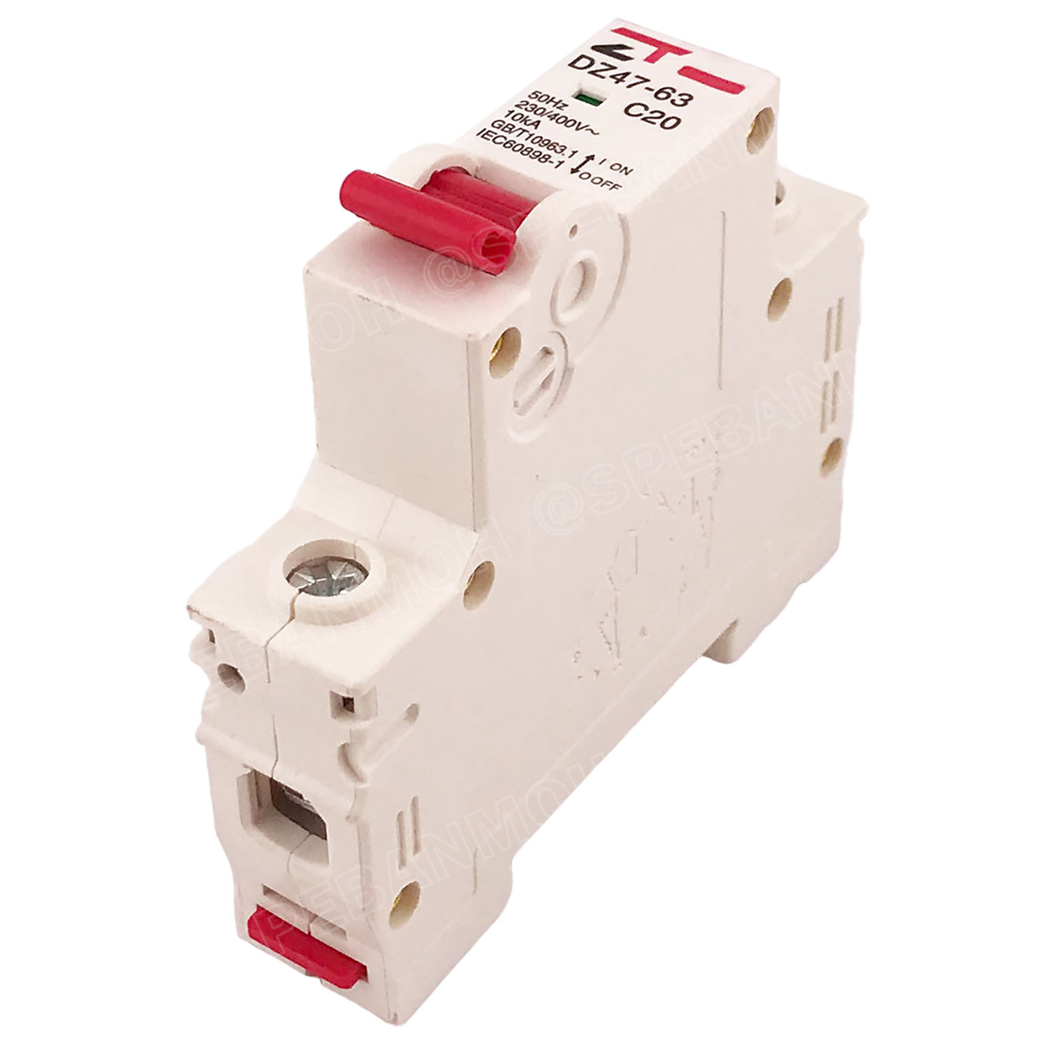 DZ47-63-1P 20A เบรกเกอร์ ลูกย่อย ยึดรางปีกนก 1P 20A AC Circuit Breaker เบรกเกอร์ตัดไฟเกิน 1โพล 20แอมป์ คัดเอาท์ ป้องกันกระแสเกิน Overload ป้องกันการลัดวงจร Short circuit เบรกเกอร์ตัดไฟ เบรกเกอร์ลูกย่อย Ac Circuit Breaker ไฟบ้าน 230V/400V AC มินิเซอกิตเบรก