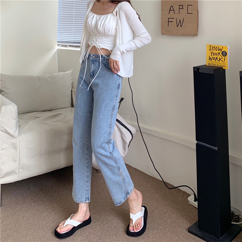 JINA Boyfriend jeans กางเกงยีนส์ขา 9 ส่วน
