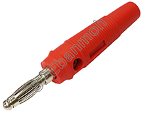 [ 5ชิ้น ] ปลั๊กกล้วย/บานานา BNN-004 (Banana plug nickel plate) นิกเกิล สีแดง / RED