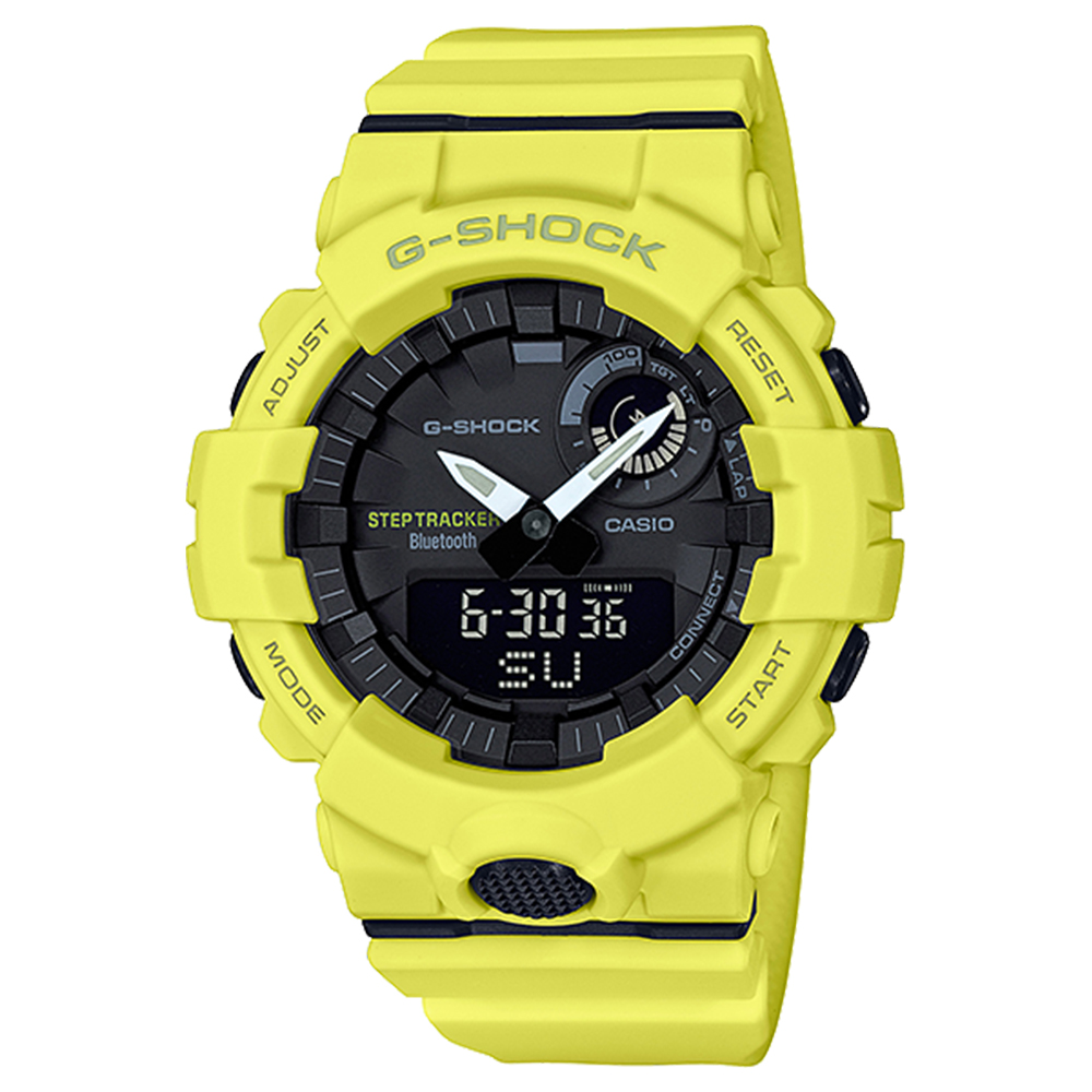 CASIO G-SHOCK รุ่น GBA-800-9ADR สีเหลือง G-SQUAD สินค้าของเเท้ รับประกันศูนย์ CMG